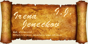 Irena Jeneckov vizit kartica